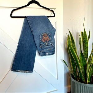 Plastic By Gly Distressed Bootcut Jean